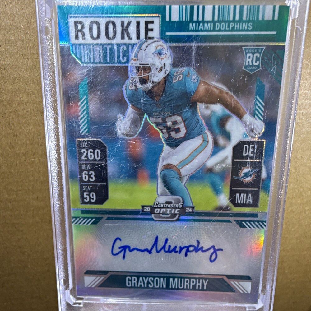Panini 2024 Contenders Optic Grayson Murphy Rookie Ticket Auto Teal /99 #198